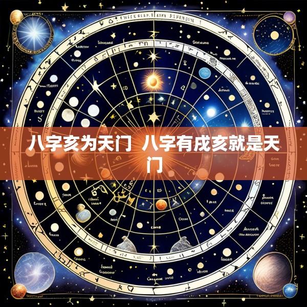 八字亥为天门  八字有戌亥就是天门