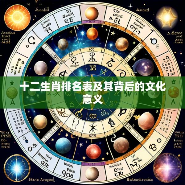 十二生肖排名表及其背后的文化意义