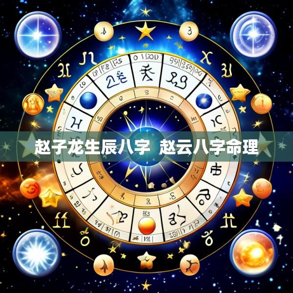 赵子龙生辰八字  赵云八字命理