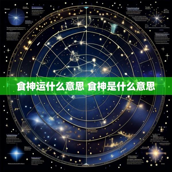 食神运什么意思 食神是什么意思