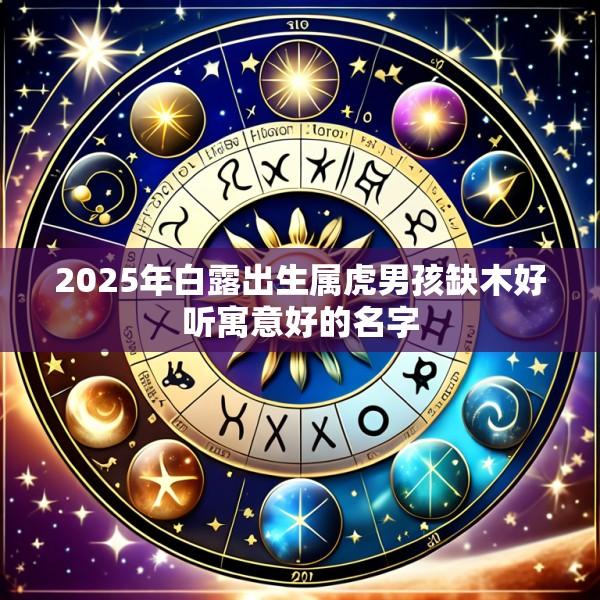 2025年白露出生属虎男孩缺木好听寓意好的名字