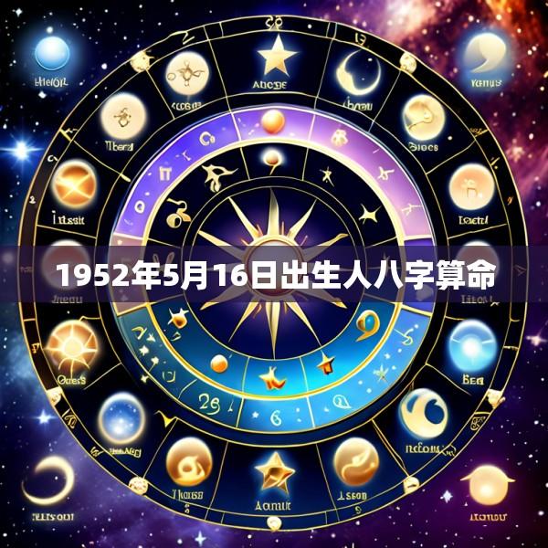 1952年5月16日出生人八字算命