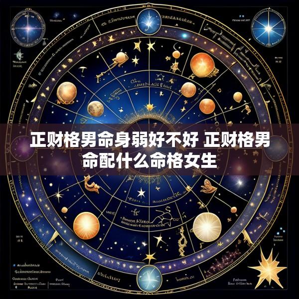 正财格男命身弱好不好 正财格男命配什么命格女生