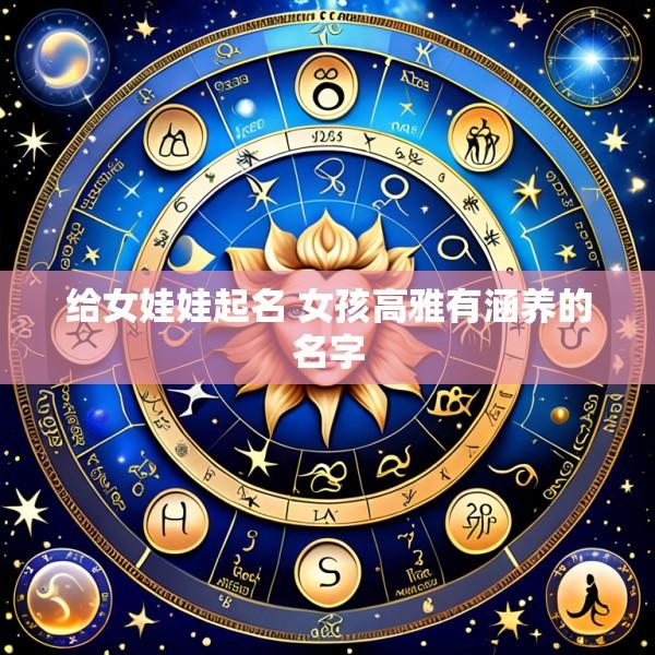 给女娃娃起名 女孩高雅有涵养的名字