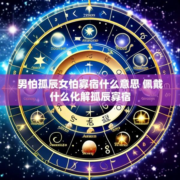 男怕孤辰女怕寡宿什么意思 佩戴什么化解孤辰寡宿
