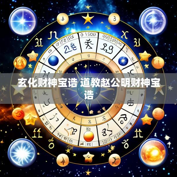 玄化财神宝诰 道教赵公明财神宝诰