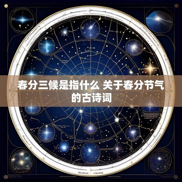 春分三候是指什么 关于春分节气的古诗词