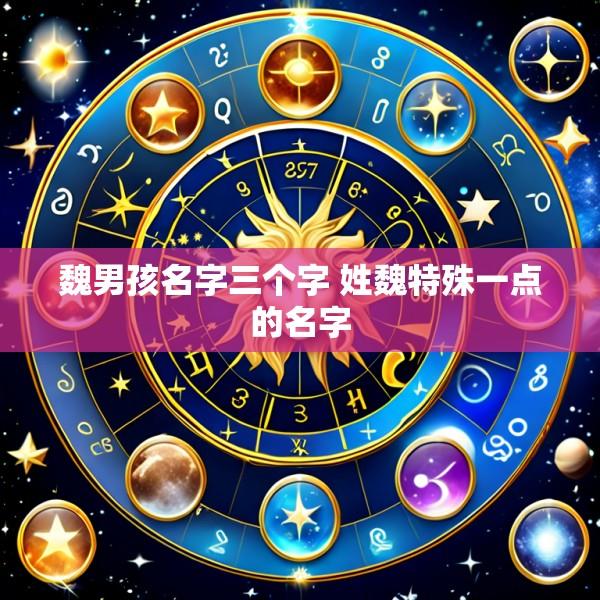 魏男孩名字三个字 姓魏特殊一点的名字