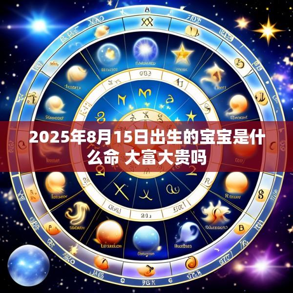 2025年8月15日出生的宝宝是什么命 大富大贵吗