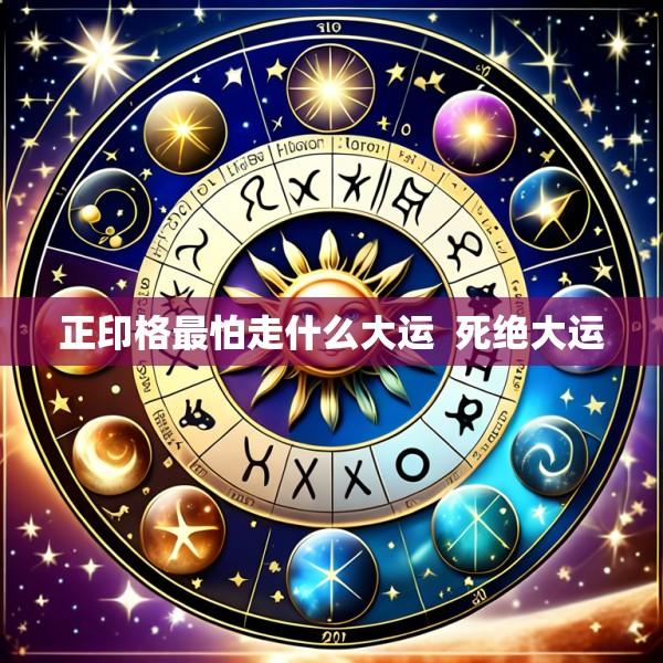 正印格最怕走什么大运  死绝大运
