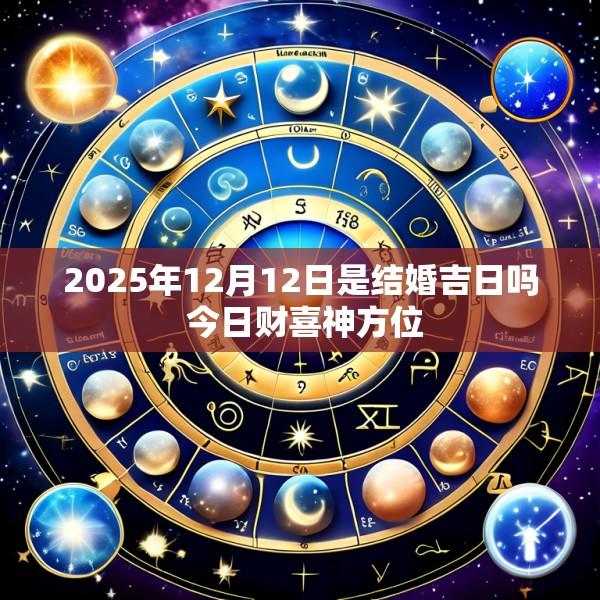 2025年12月12日是结婚吉日吗 今日财喜神方位