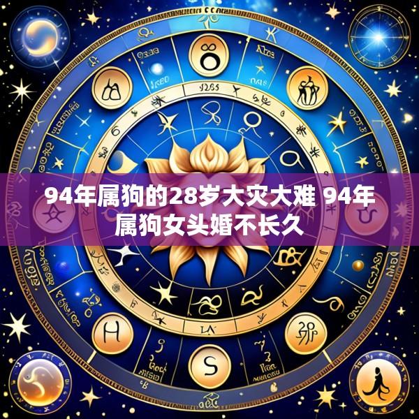 94年属狗的28岁大灾大难 94年属狗女头婚不长久