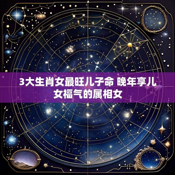 3大生肖女最旺儿子命 晚年享儿女福气的属相女