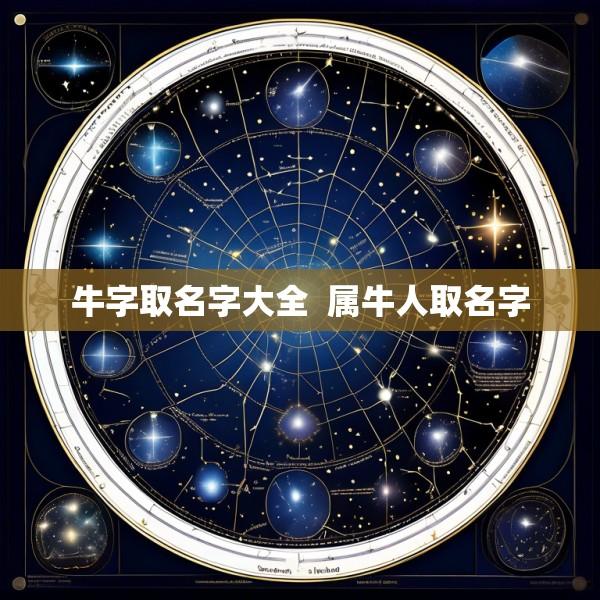 牛字取名字大全  属牛人取名字