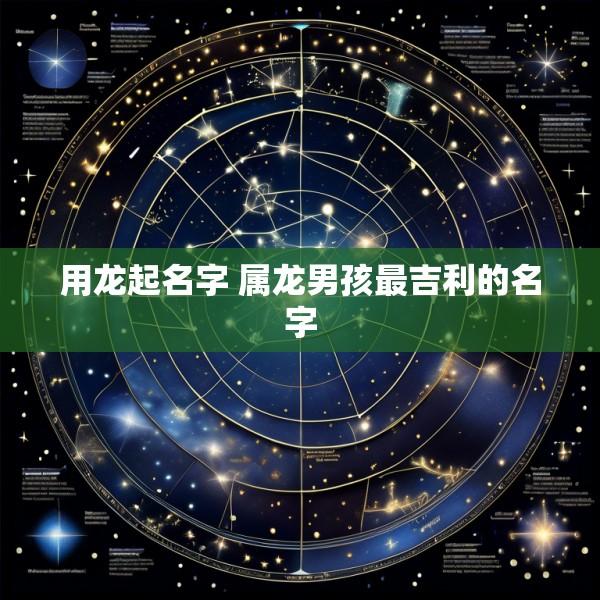 用龙起名字 属龙男孩最吉利的名字