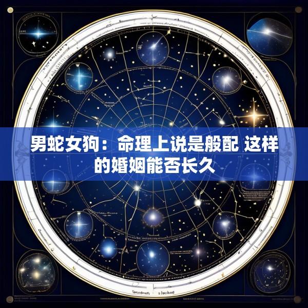 男蛇女狗：命理上说是般配 这样的婚姻能否长久