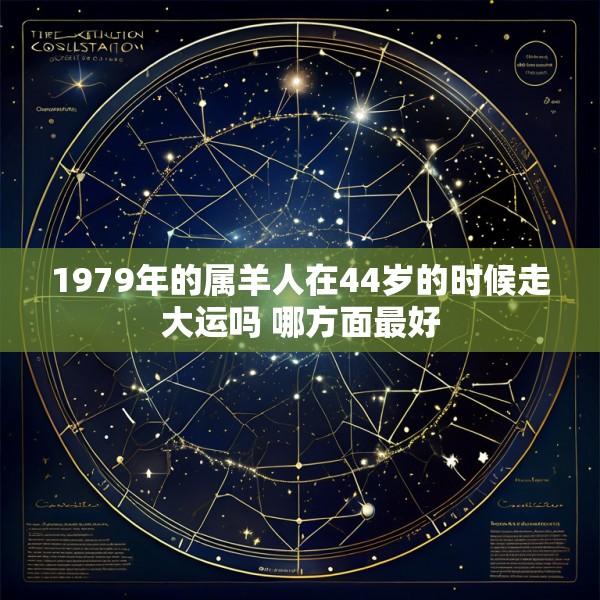 1979年的属羊人在44岁的时候走大运吗 哪方面最好