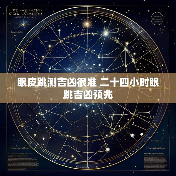 眼皮跳测吉凶很准 二十四小时眼跳吉凶预兆