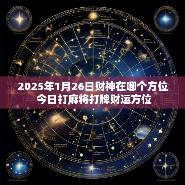 2025年1月26日财神在哪个方位 今日打麻将打牌财运方位