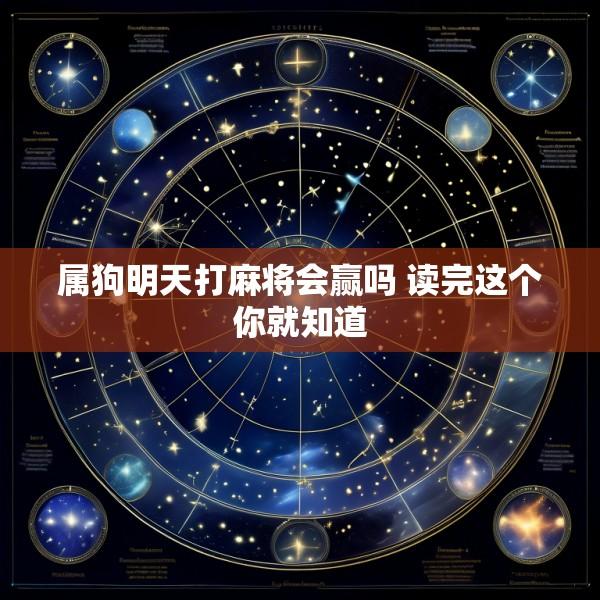 属狗明天打麻将会赢吗 读完这个你就知道