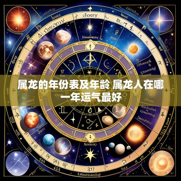 属龙的年份表及年龄 属龙人在哪一年运气最好