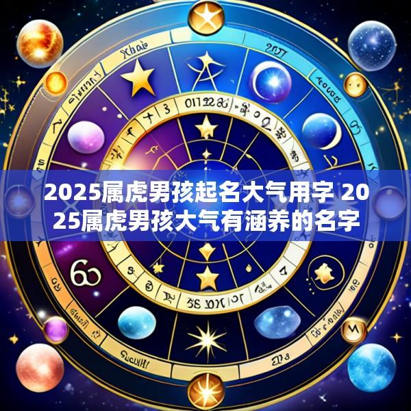 2025属虎男孩起名大气用字 2025属虎男孩大气有涵养的名字