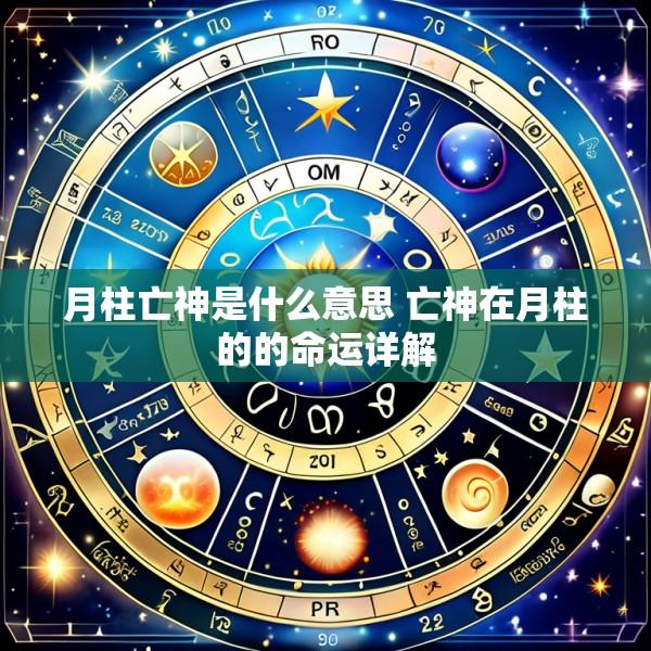 月柱亡神是什么意思 亡神在月柱的的命运详解