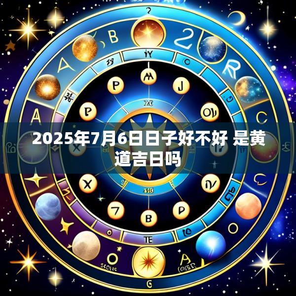 2025年7月6日日子好不好 是黄道吉日吗