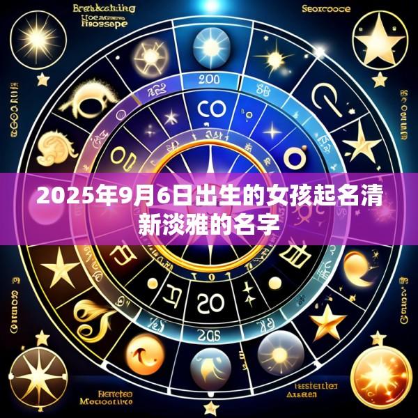2025年9月6日出生的女孩起名清新淡雅的名字