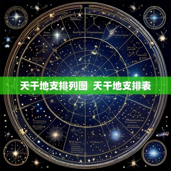 天干地支排列图  天干地支排表