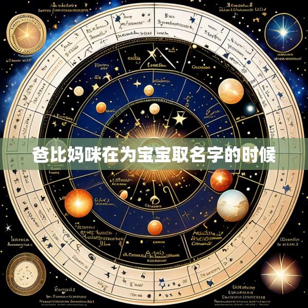爸比妈咪在为宝宝取名字的时候