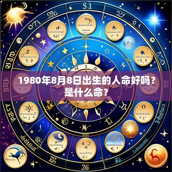 1980年8月8日出生的人命好吗？是什么命？