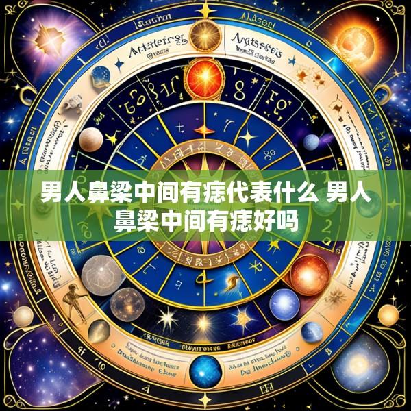 男人鼻梁中间有痣代表什么 男人鼻梁中间有痣好吗