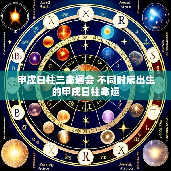 甲戌日柱三命通会 不同时辰出生的甲戌日柱命运