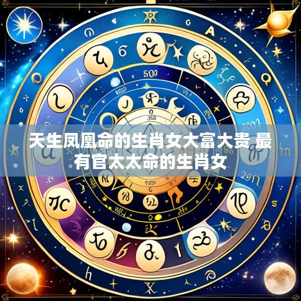 天生凤凰命的生肖女大富大贵 最有官太太命的生肖女