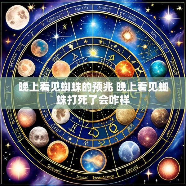晚上看见蜘蛛的预兆 晚上看见蜘蛛打死了会咋样