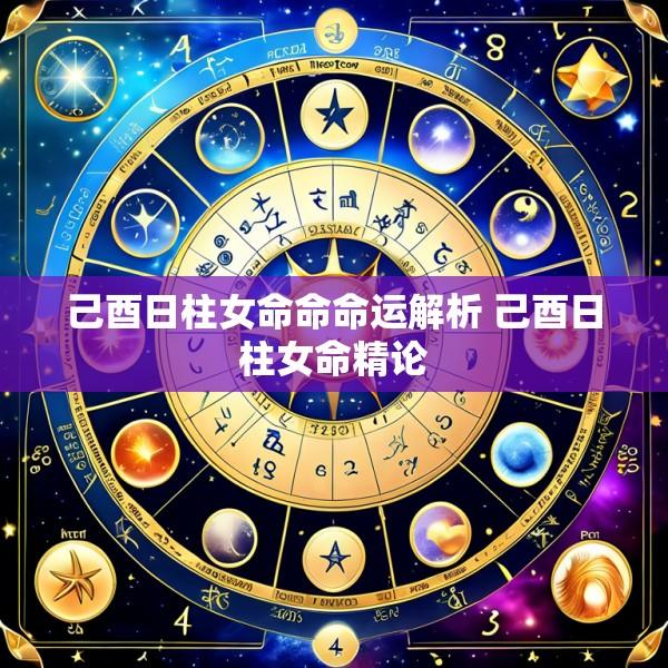 己酉日柱女命命命运解析 己酉日柱女命精论