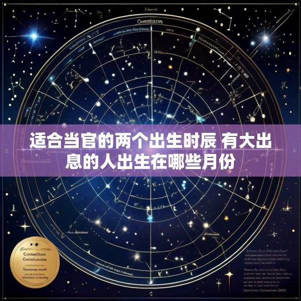 适合当官的两个出生时辰 有大出息的人出生在哪些月份