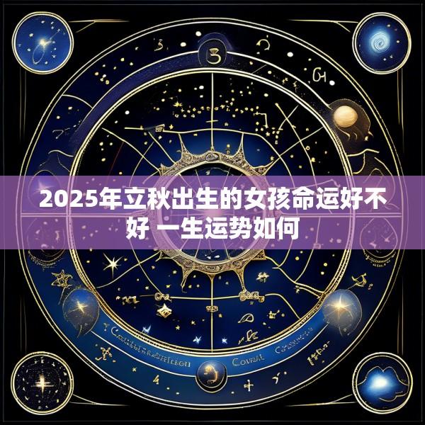 2025年立秋出生的女孩命运好不好 一生运势如何