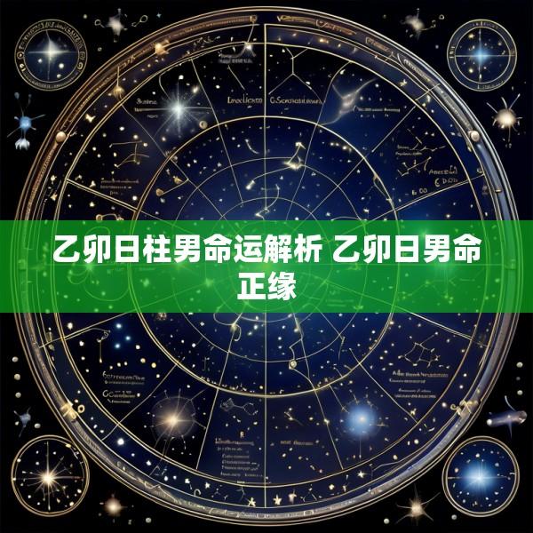 乙卯日柱男命运解析 乙卯日男命正缘