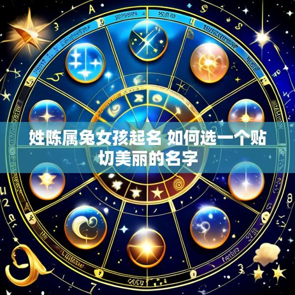 姓陈属兔女孩起名 如何选一个贴切美丽的名字