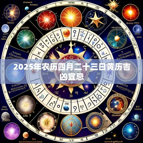 2025年农历四月二十三日黄历吉凶宜忌