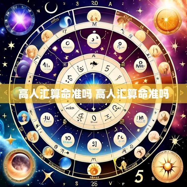 高人汇算命准吗 高人汇算命准吗