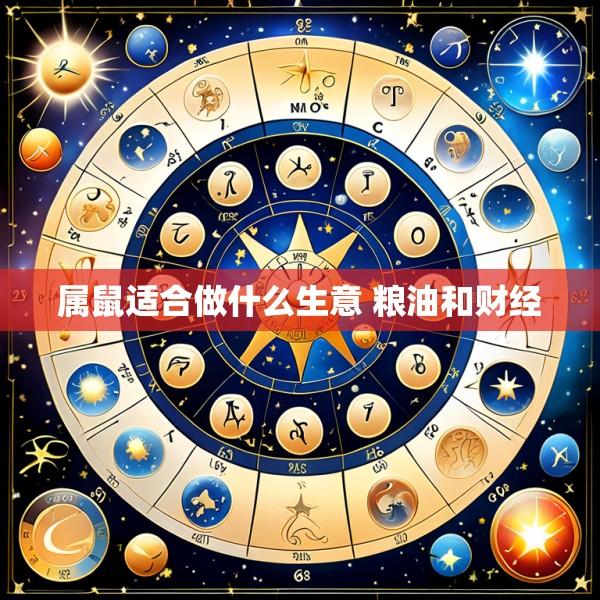 属鼠适合做什么生意 粮油和财经