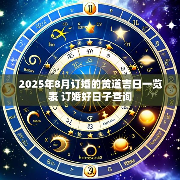 2025年8月订婚的黄道吉日一览表 订婚好日子查询