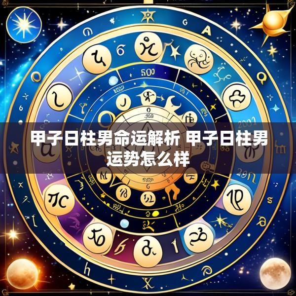 甲子日柱男命运解析 甲子日柱男运势怎么样