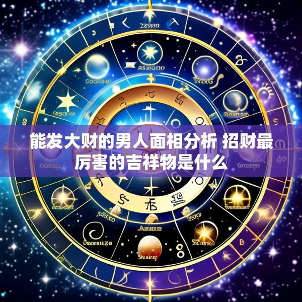 能发大财的男人面相分析 招财最厉害的吉祥物是什么