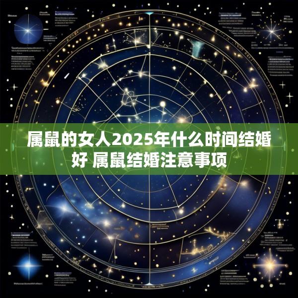 属鼠的女人2025年什么时间结婚好 属鼠结婚注意事项