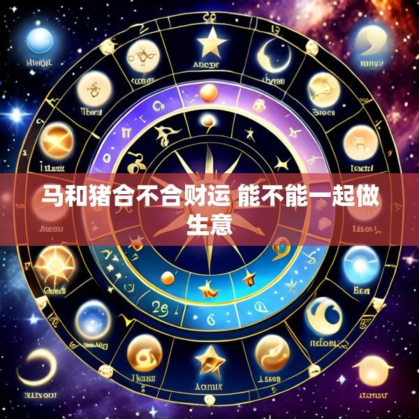 马和猪合不合财运 能不能一起做生意