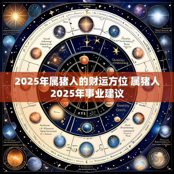2025年属猪人的财运方位 属猪人2025年事业建议